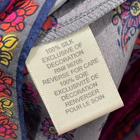 Rebecca Taylor Floral 100% Silk Spaghetti Strap Boho Dress Size 6 - Picture 6 of 9